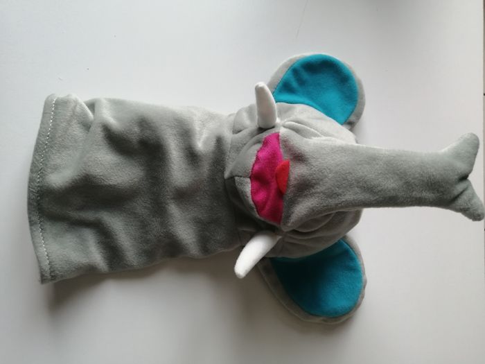 peluche éléphant marionnette - photo numéro 3