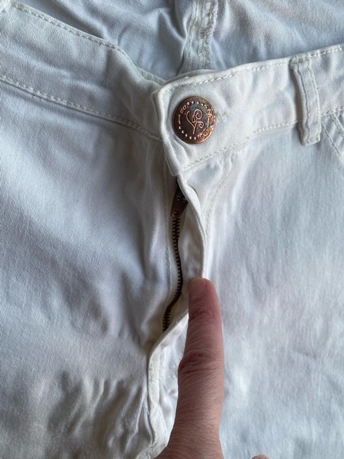 Pantacourt femme blanc - photo numéro 4