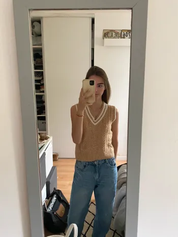 Pull sans manches beige - Freshman 1996