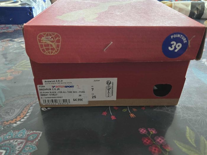 baket puma neuve taille 39 - photo numéro 7