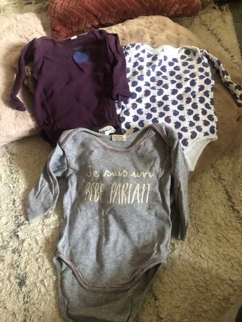 Lot de bodies 3 mois Tissaia