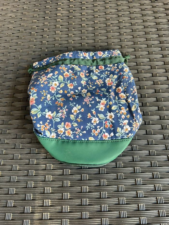 Pochon ancien vintage collector à fleurs - photo numéro 5