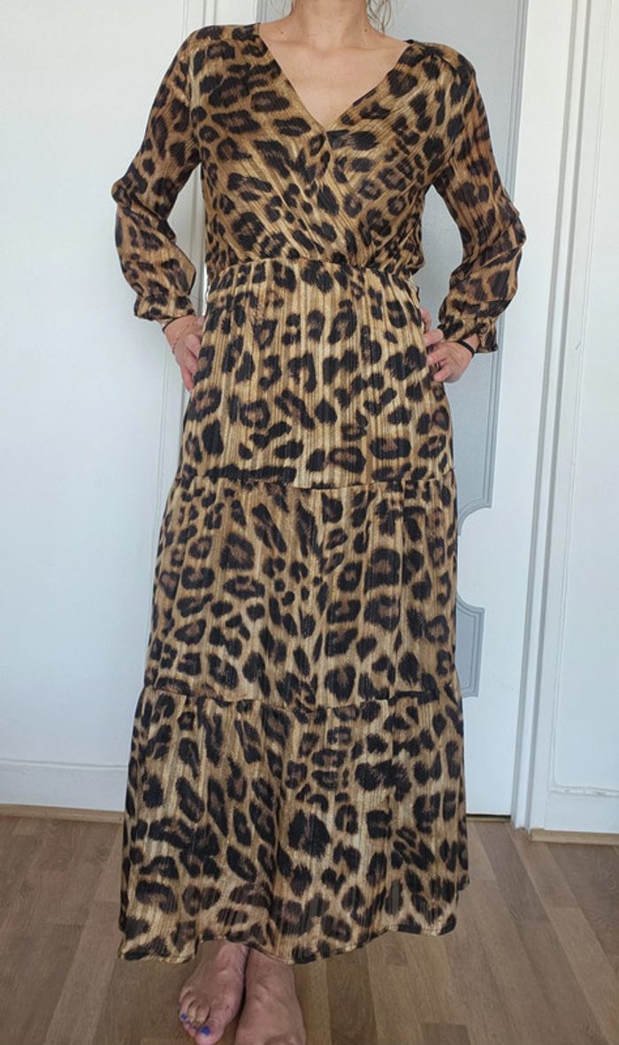 Robe longue leopard taille 36