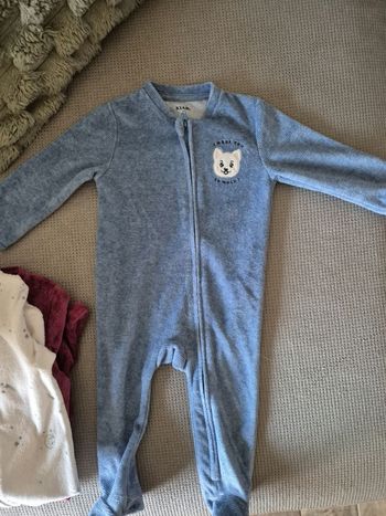 Pyjama Velours bleu - 9 Mois NEUF