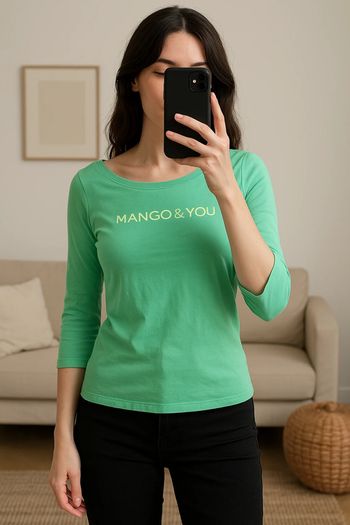 Haut vintage Mango – Manches 3/4 – Taille S (36)