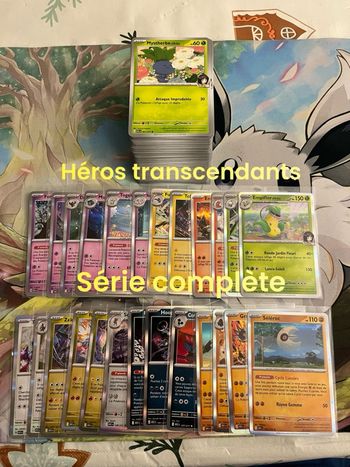 Lot cartes pokemon héros transcendants sans double