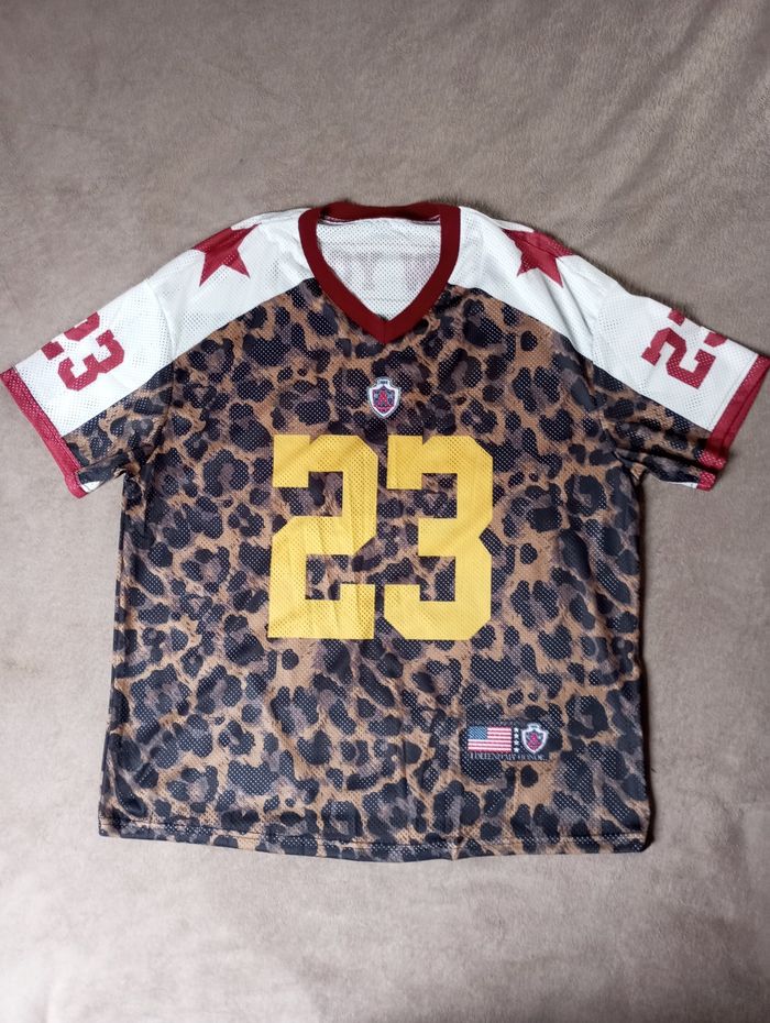 Maillot oversize léopard - style football US – vintage streetwear - photo numéro 3