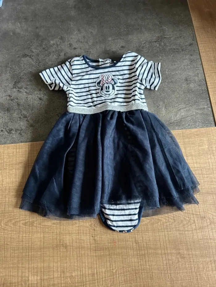 Robe manches courtes Minnie bébé fille, Disney, 6 mois