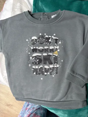 Sweat 3 ans « don’t worry ski HAPPY »
