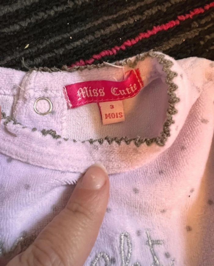 Lot de pyjama velours taille 3 mois - photo numéro 5