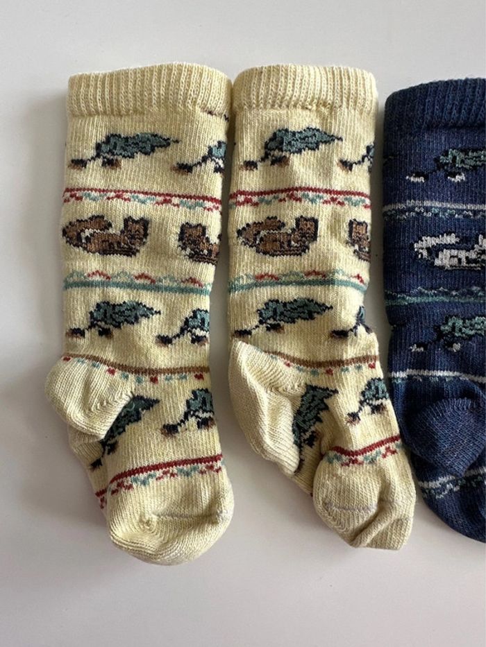 Lot de 2 paires de chaussettes bébé hautes - Taille 15/18 - photo numéro 2