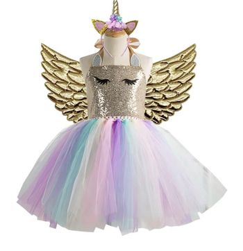 Déguisement licorne dorée et ces accessoires Taille 3-6ans