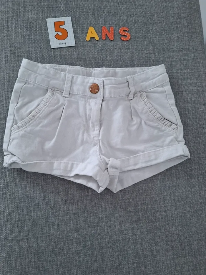 short blanc 5 ans