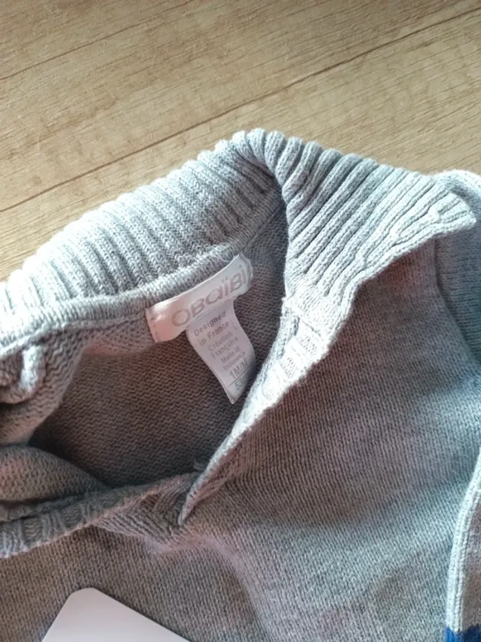 Pull laine gris - photo numéro 2