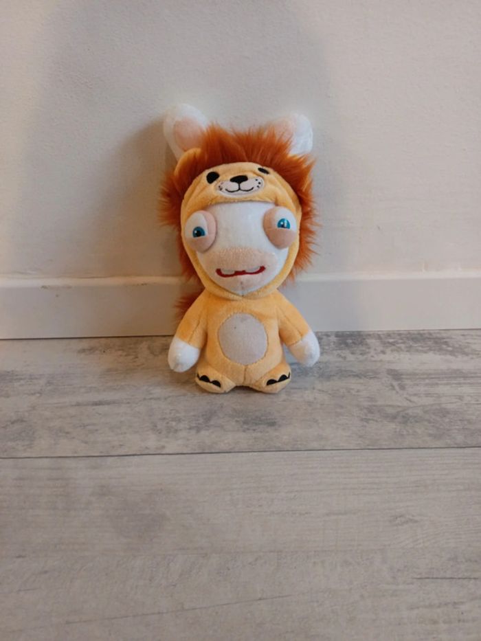 Peluche lapin crétin lion