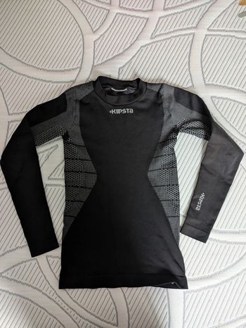 Tee shirt sous vêtement technique kipsta noir 8 ans