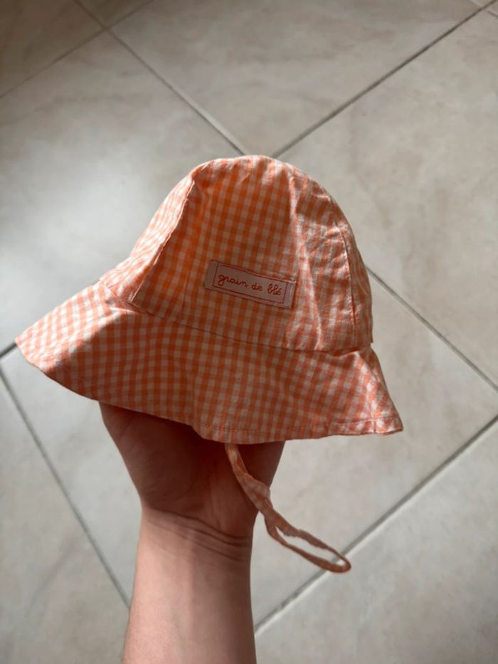 Chapeau orange bébé garçon Grain de blé