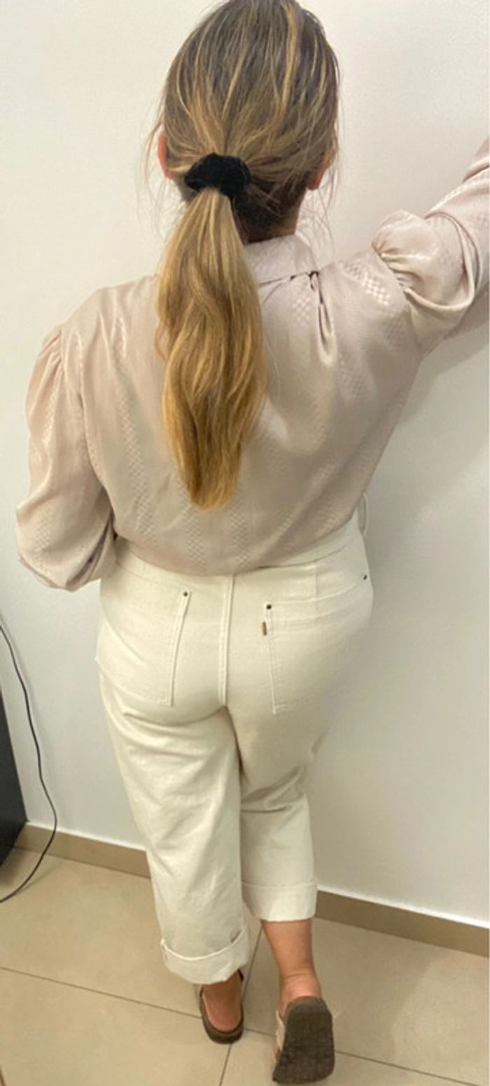 Chemise Beige Style Vintage Taille 44-46 - photo numéro 6