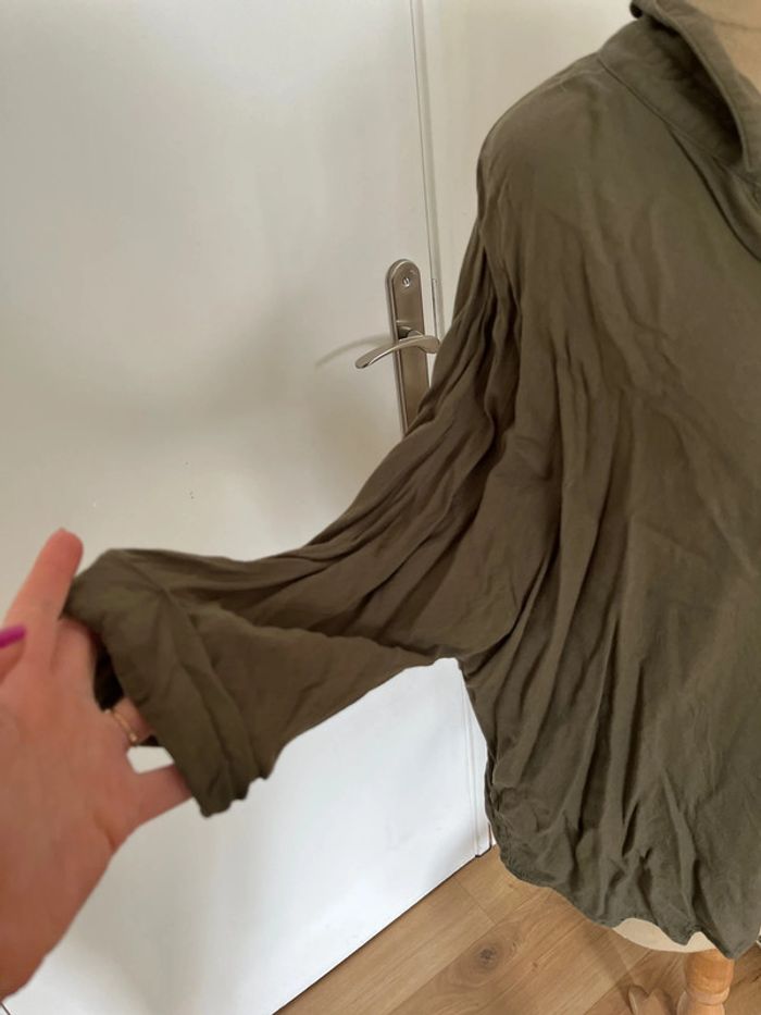 Chemise fluide kaki Promod - taille 40 - photo numéro 2