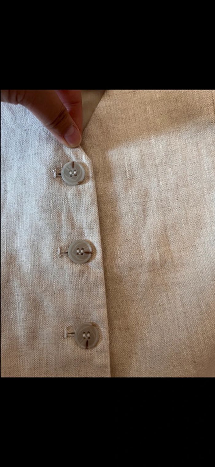 chic 100% linen & Other stories vest top 42 off-white - photo numéro 7