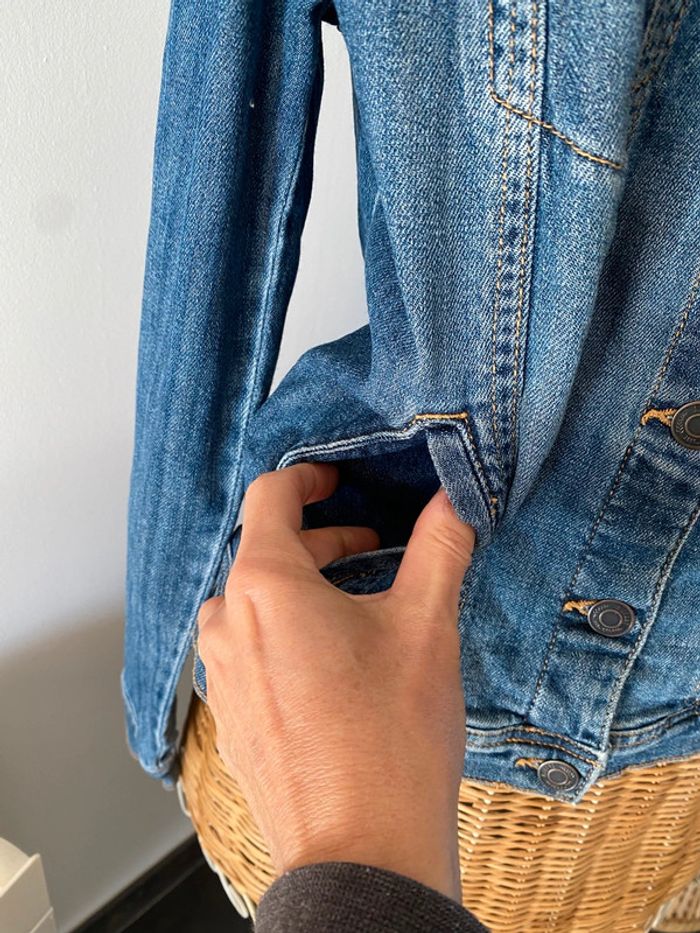 Blouson veste en jeans Jennyfer bleue taille XS / S - photo numéro 3