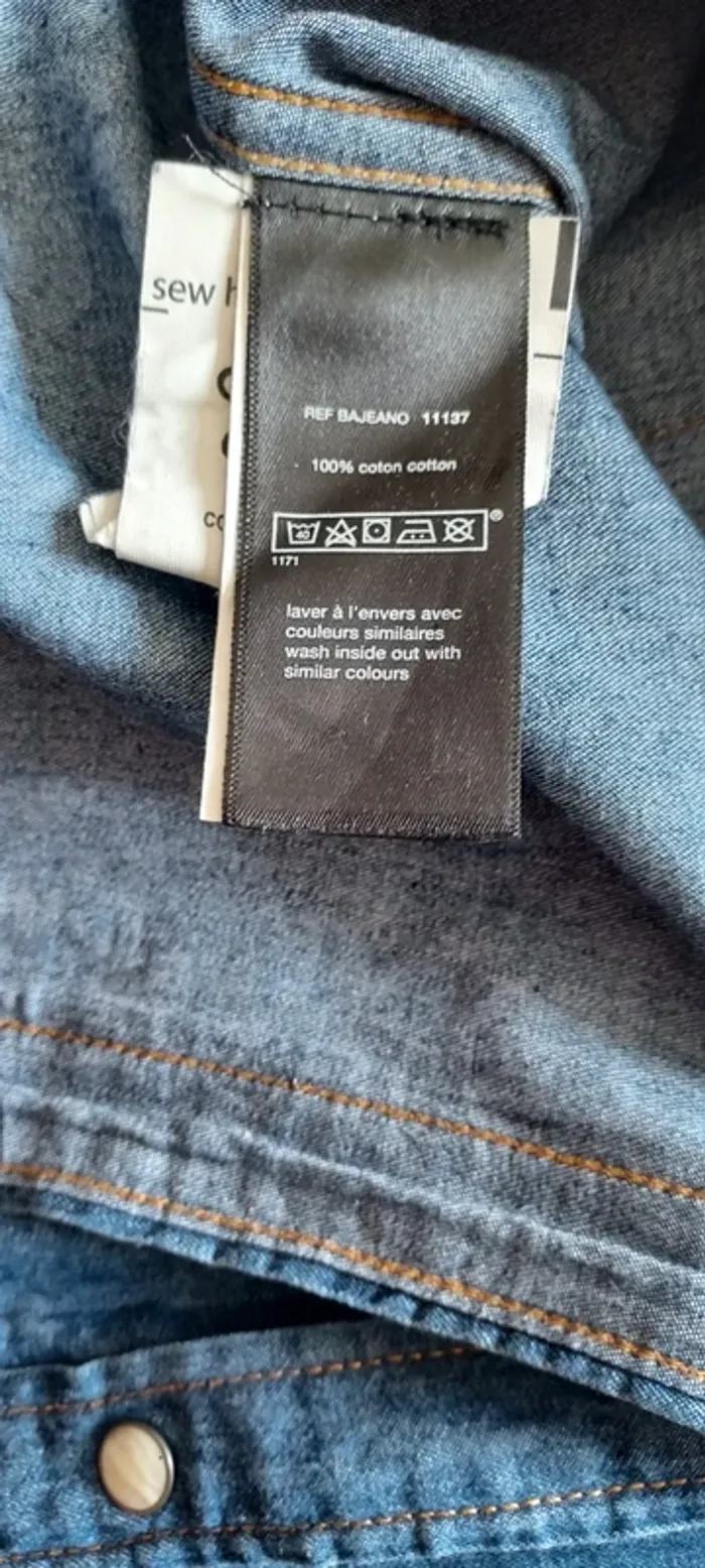 Chemise en jeans 100% coton T-M - Célio - photo numéro 5