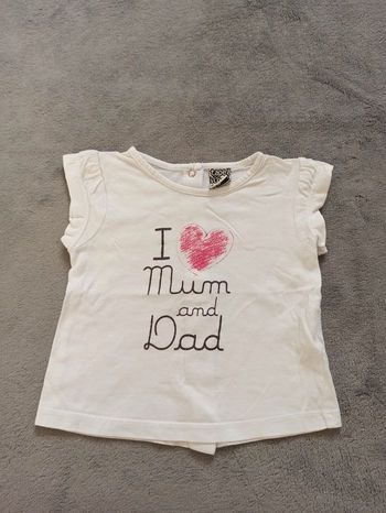 Tee shirt MC 6 mois " cœur ❤️"