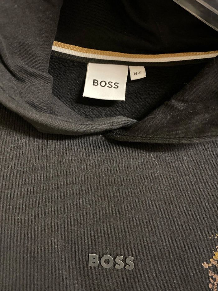 Sweat-shirt BOSS noir motif camouflage 12 ans 14 ans ou S - photo numéro 2