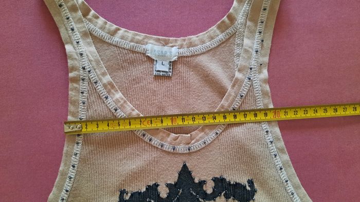 Débardeur beige & noir Taille L - photo numéro 4