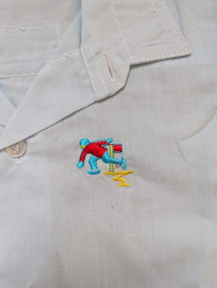 Adorable chemise vintage skieur/patineur 18 mois - photo numéro 3