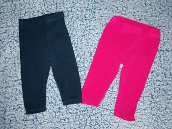 Lot de 2 leggins fille taille 6 mois