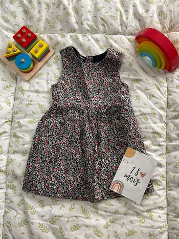 robe sans manches marine fleurie 18 mois kiabi