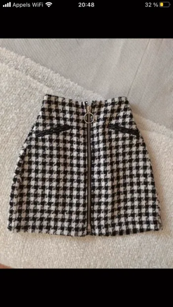 Jupe tweed fermeture