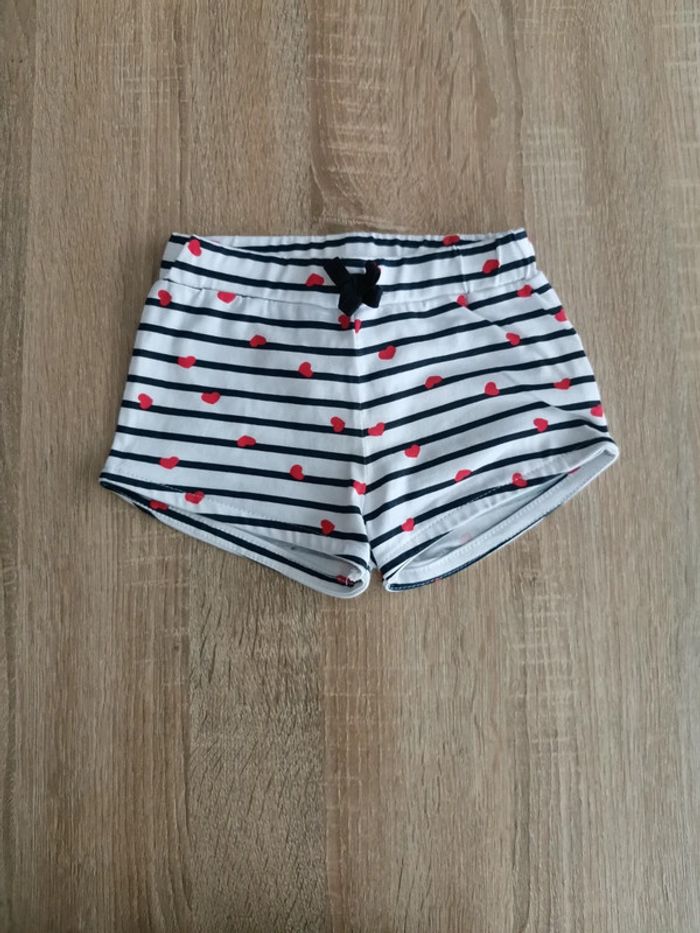Short fin en coton