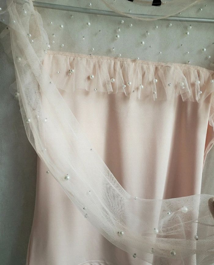 Blouse manches longues avec perle - photo numéro 4