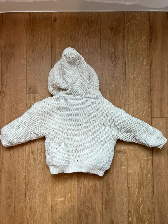 Gilet fourré beige 12 mois - photo numéro 3