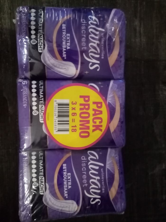 Lot serviettes hygiéniques nuit