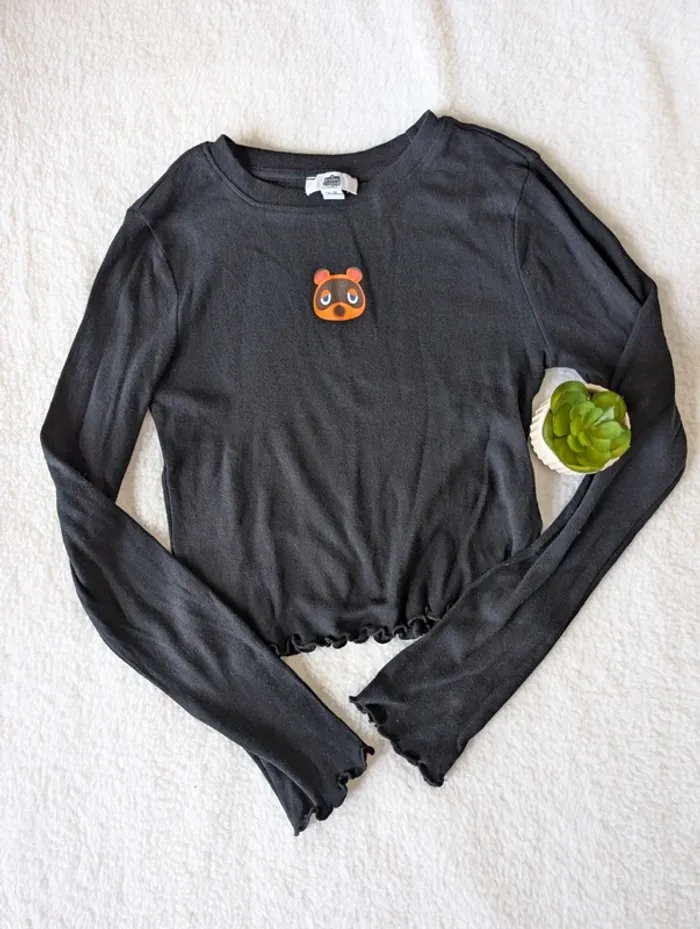 🤎 T-shirt noir Animal Crossing – XS - photo numéro 2