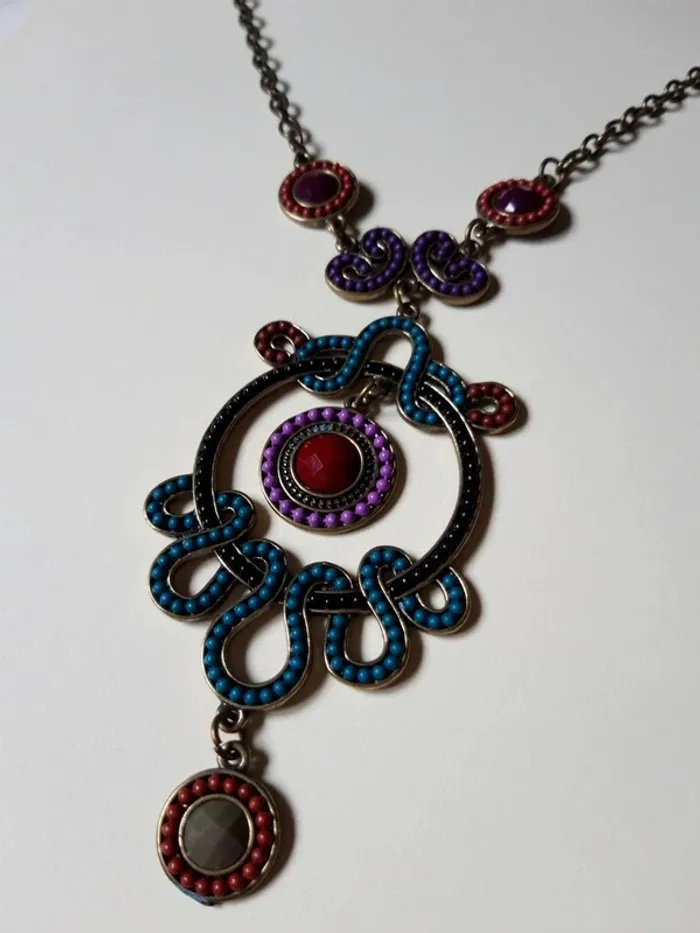 Collier fantaisie coloré - photo numéro 2