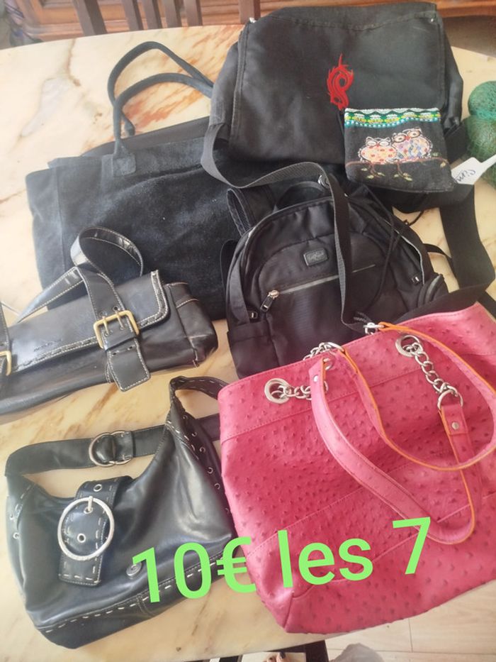 Lot de 7 sacs et sacoches