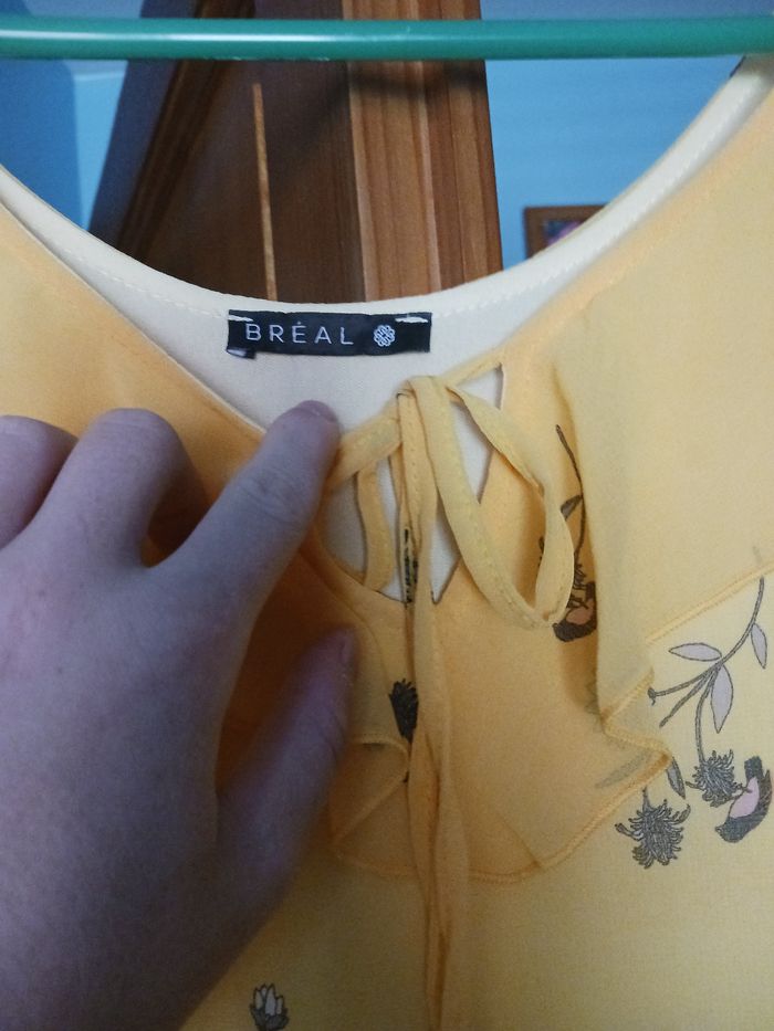Robe jaune fleurie t44 - photo numéro 3