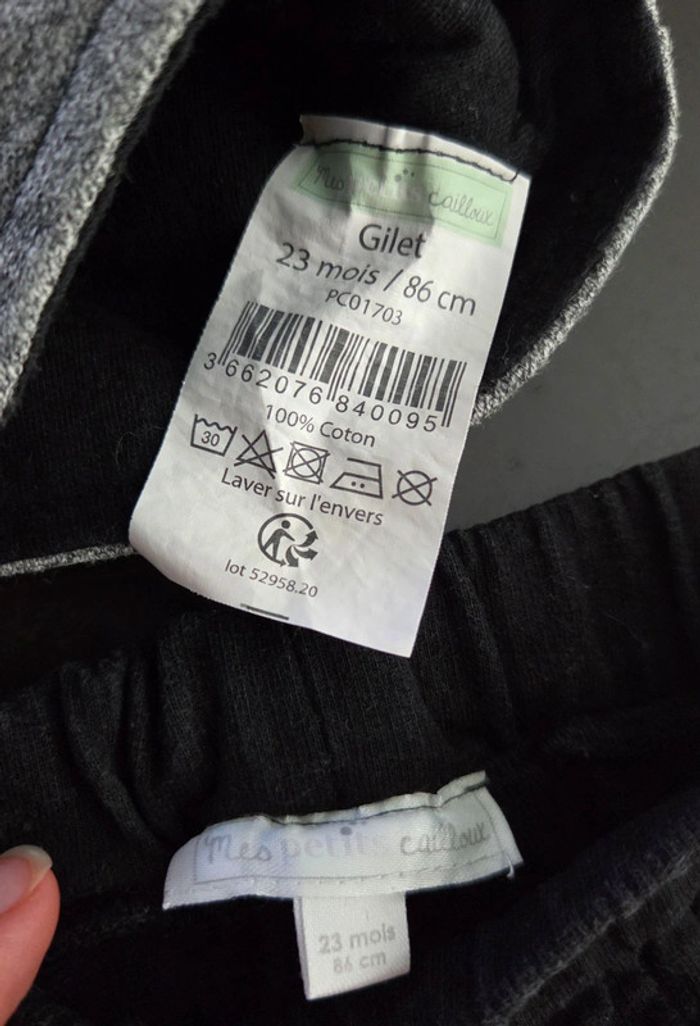 Ensemble pantalon gilet sans manche 86 cm - photo numéro 3