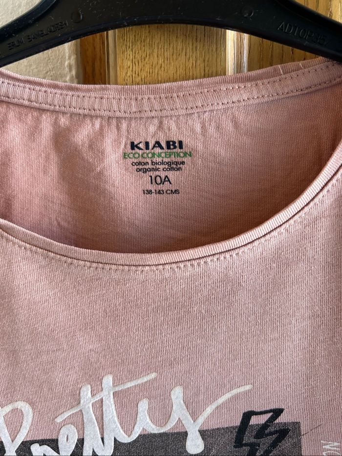 T-shirt manches longues rose - 10 ans - photo numéro 2