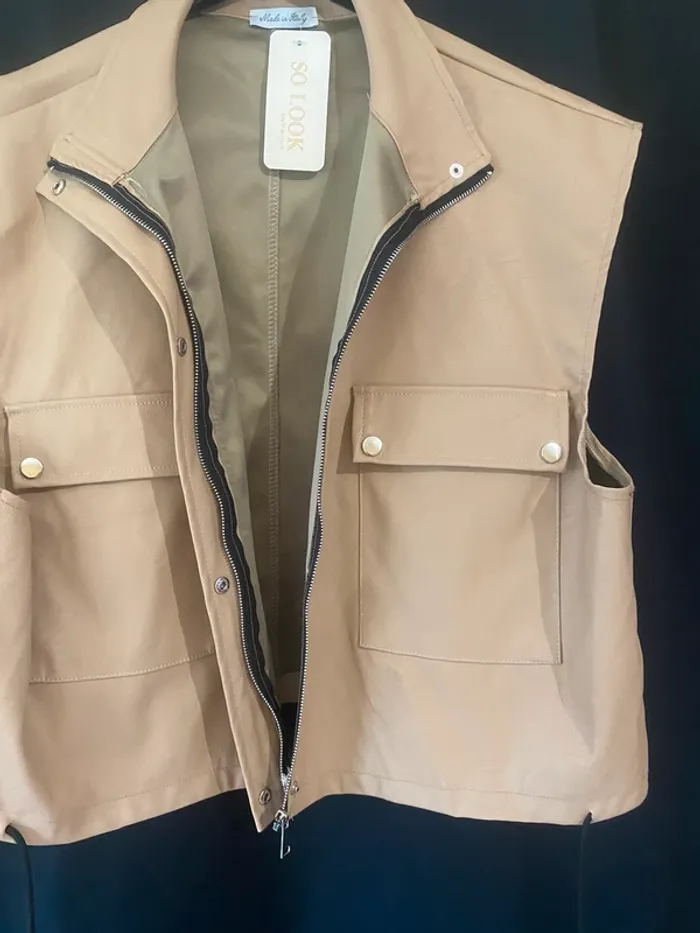 Veste sans manches similicuir - photo numéro 9