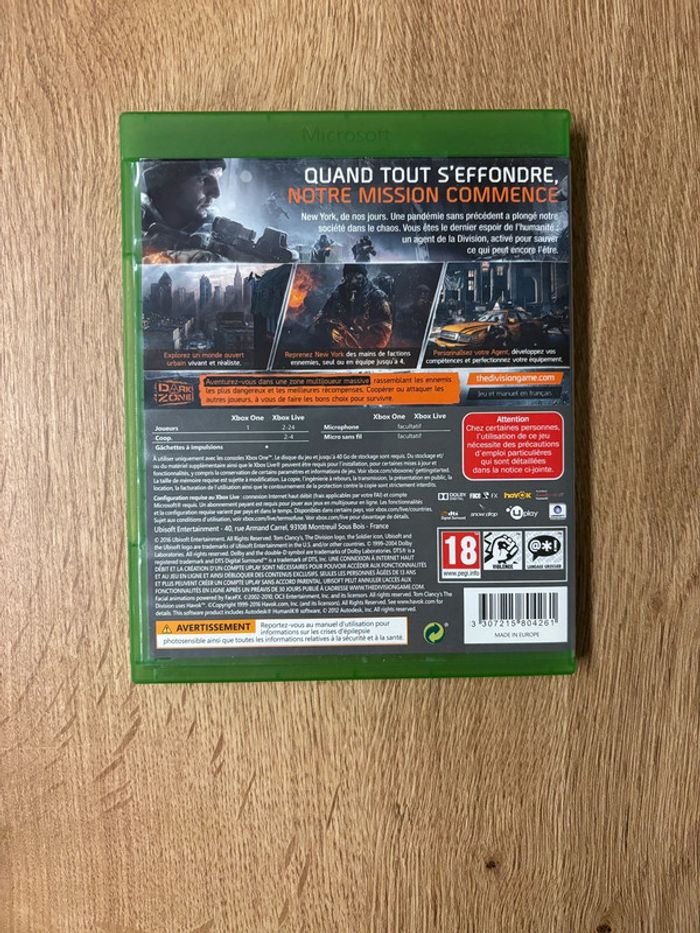 Jeu Xbox one The Division - photo numéro 2