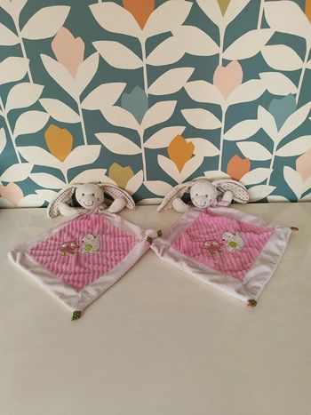 Doudou plat lapin mots d'enfants