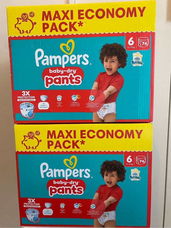 148 couches Pampers pants taille 6