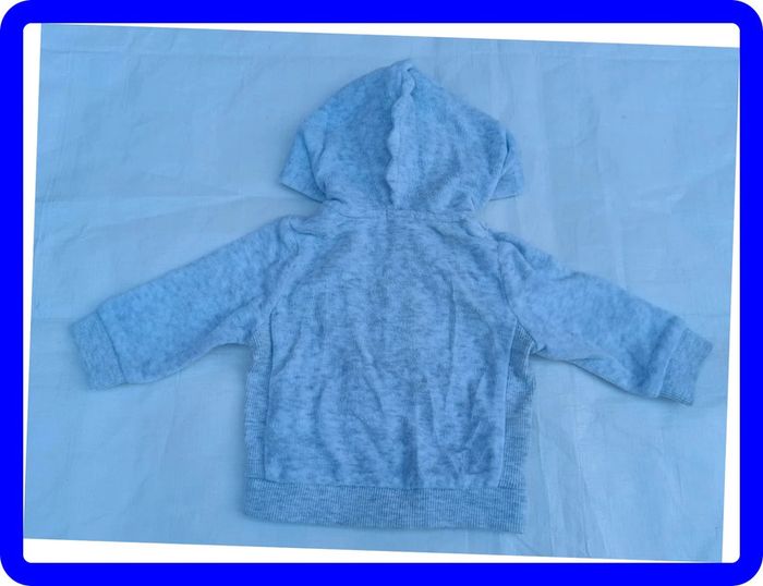 Sweat zippé à capuche 3 mois Kiabi - photo numéro 4