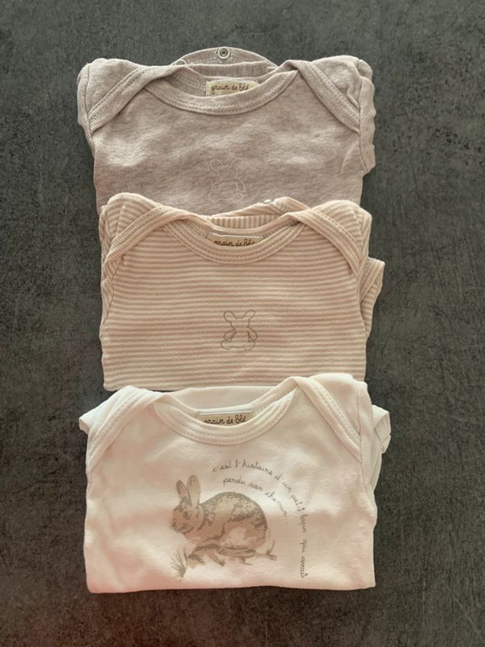 Lot de 3 bodies 1 mois - photo numéro 2