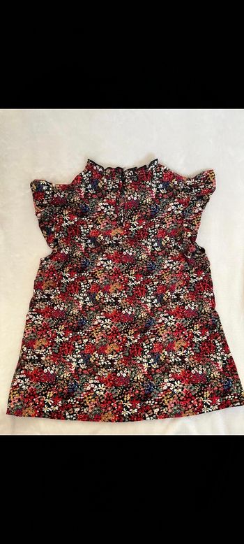 Blouse manche courte fleuri